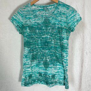 Prana Lightweight Weathered Pattern Scoop-Neck T-Shirt